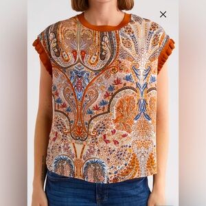 Paisley Sleeveless Top